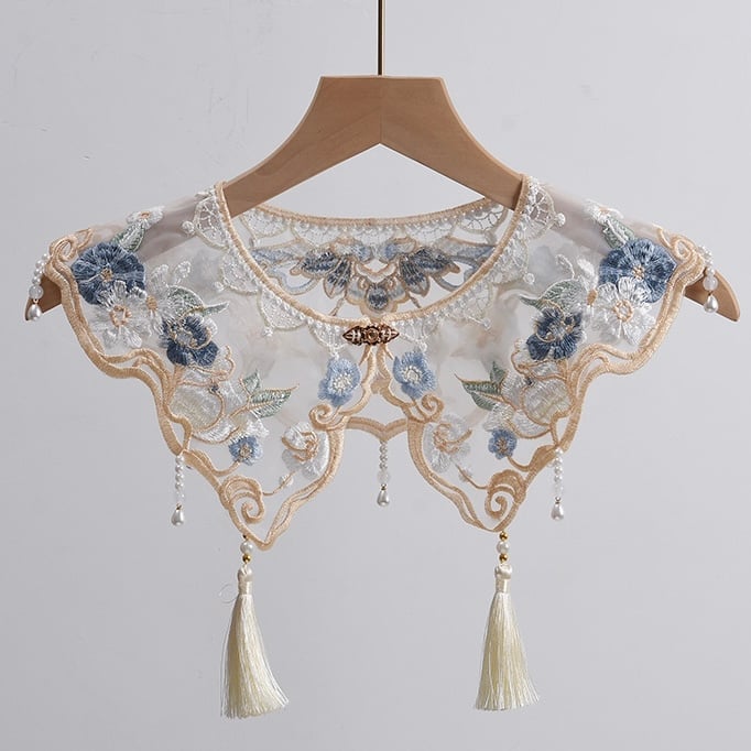 清朝　雲建刺繍雲襟飾り アンティーク 清朝 雲建刺繍雲襟飾り アンティーク D60277A6-037F-4B50-B7A5-