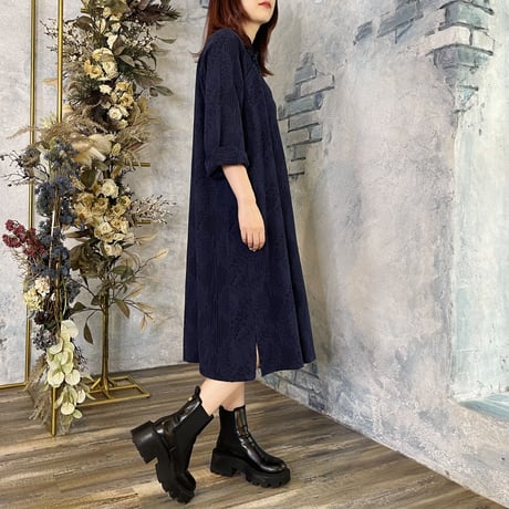 Aラインワンピ × 深藍