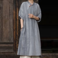 手染め風チャイナワンピース × グレー