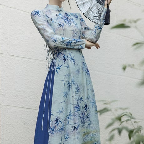 清竹 × 漢服風ワンピ