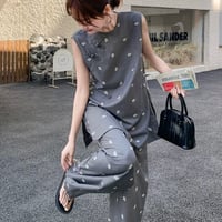 中華風小花刺繍セットアップ