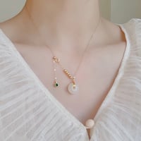 白梨 × 和田玉ネックレス