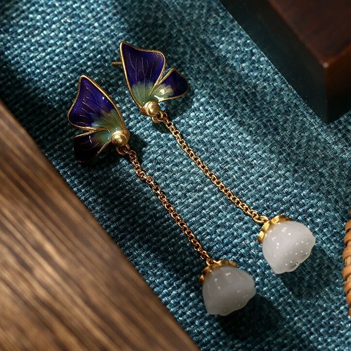 紫蝶 × 蓮玉ピアス | Jmei