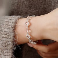 四叶草 × 水晶ブレスレット(クリア)