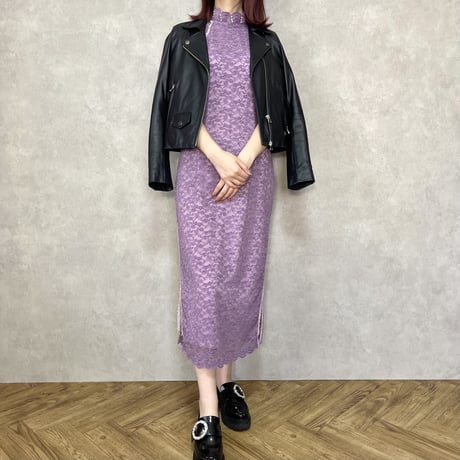 ベロアレース × 藤パープル