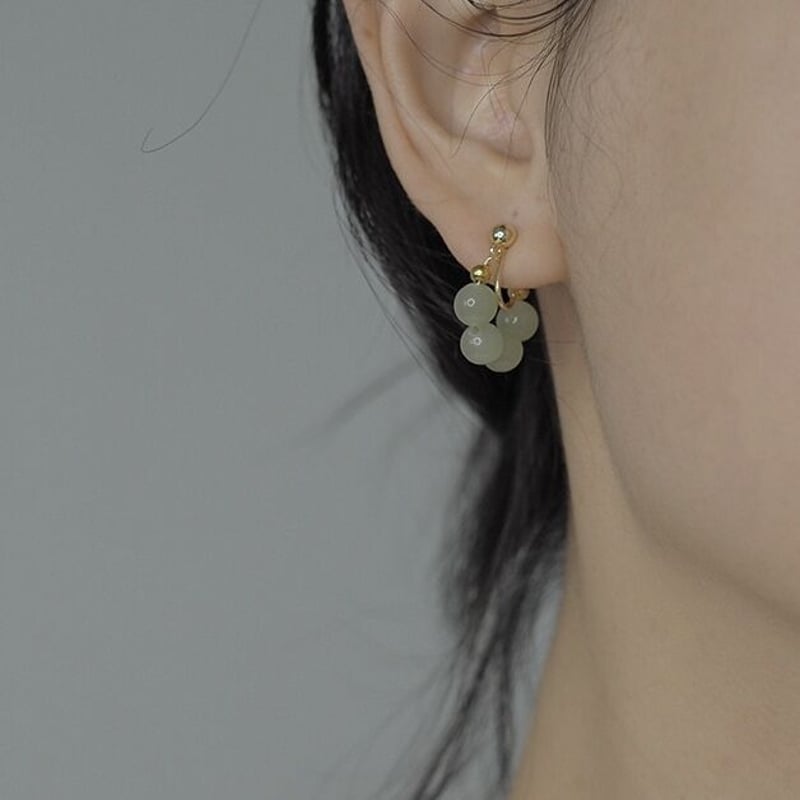 花水木 × 和田玉ピアス/イヤリング | Jmei