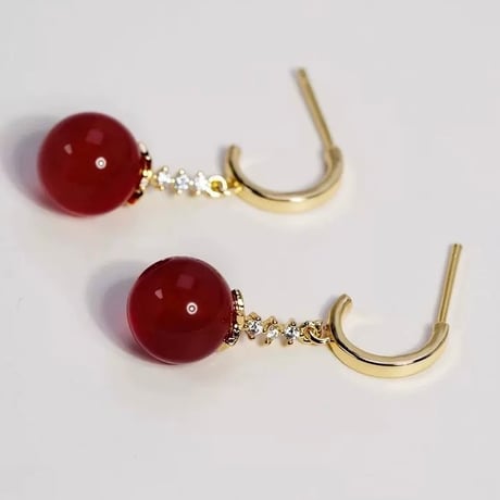 唐紅 × 古典ピアス/イヤリング