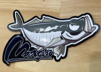 まん じろロゴ ギガアジハイクオリティステッカー