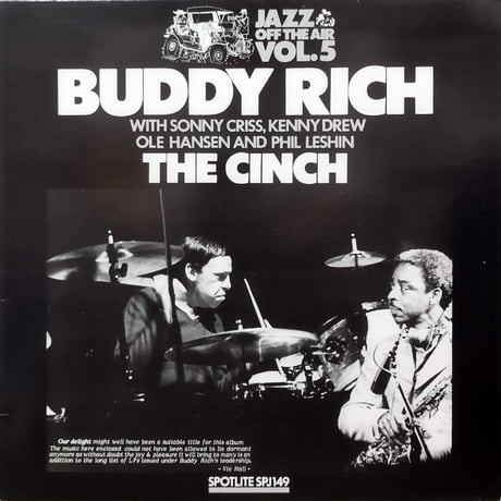 【LP】 Buddy Rich With Sonny Criss, Kenny Drew, Ole Hansen  And Phil Leshin/ The Cinch