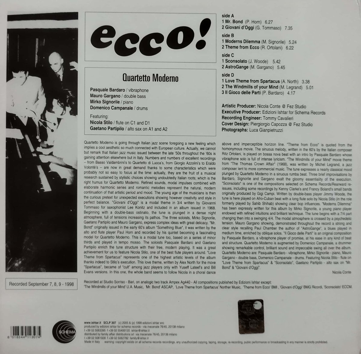 LP】Quartetto Moderno / Ecco! | MeraMera Records