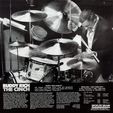 【LP】 Buddy Rich With Sonny Criss, Kenny Drew, Ole Hansen  And Phil Leshin/ The Cinch