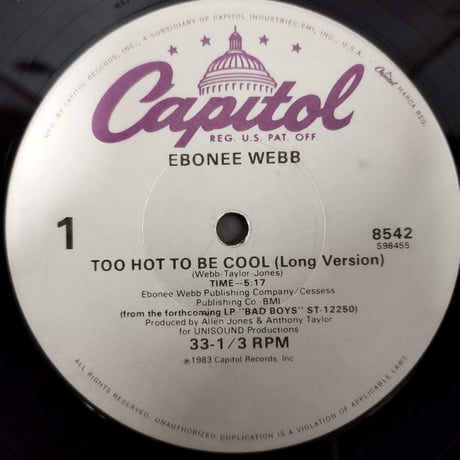 【12】 Ebonee Webb / Too Hot To Be Cool