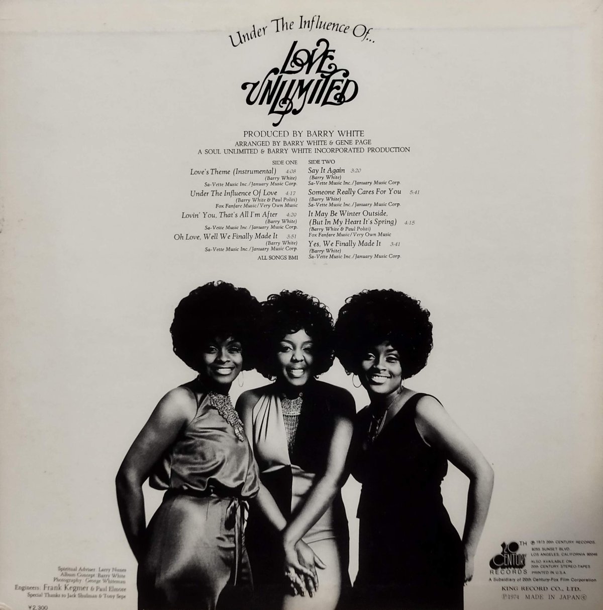 LP】 Love Unlimited / Under The Influence Of Lo