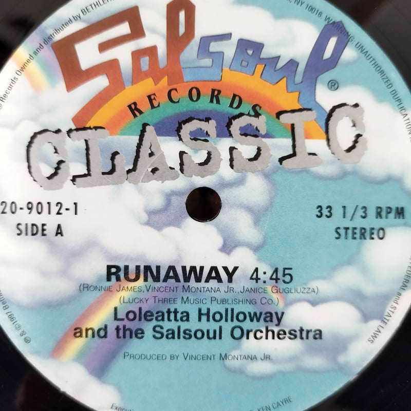 SALSOUL DJ TOOLS SERIES　ロレッタ・ハロウェイ 12】The Salsoul Orchestra / Runaway | MeraMera