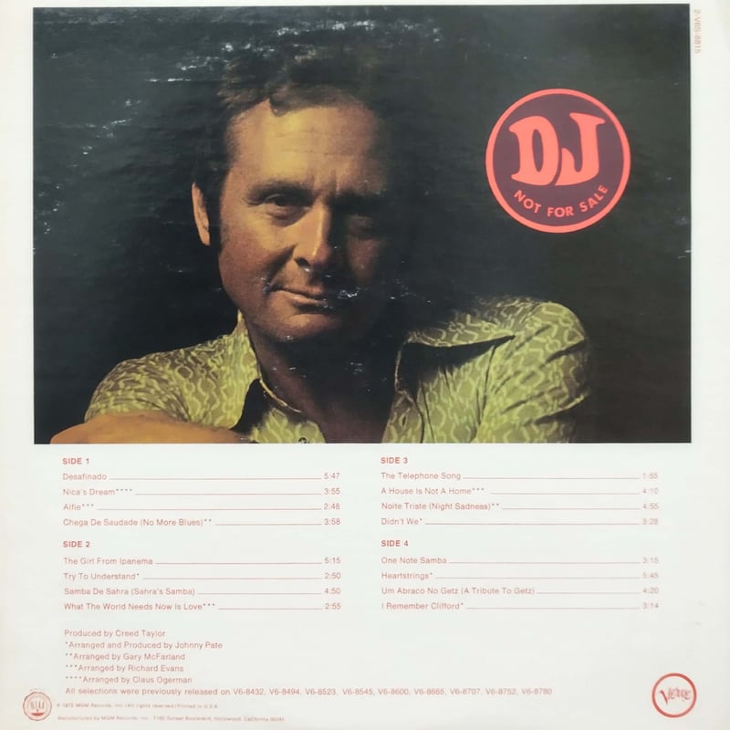 LP】Stan Getz / The History Of Stan Getz | Mera