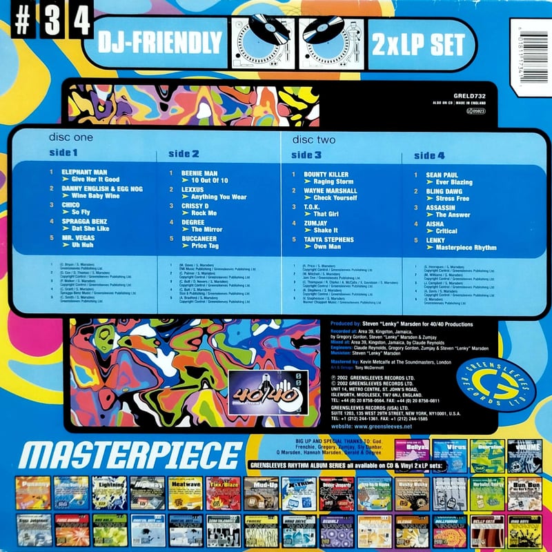 LP】 VA / Greensleeves Rhythm Album #34 Masterp