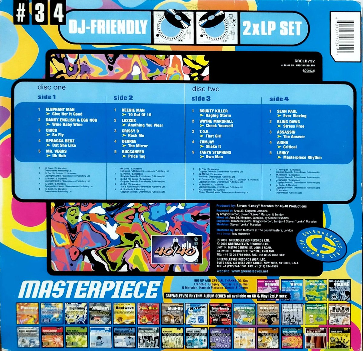 Greensleeves Rhythm Album 19枚 レコードLPセット LP】 VA / Greensleeves Rhythm Album #34 Masterp