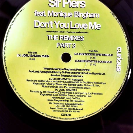 【12】 Sir piers Feat Monique Bingham / Don't You Love Me The Remix Part 3