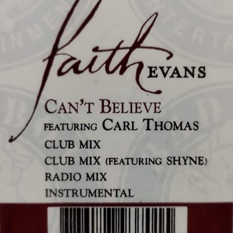 【12】 Faith Evans Featuring Carl Thomas  / Can't Believe
