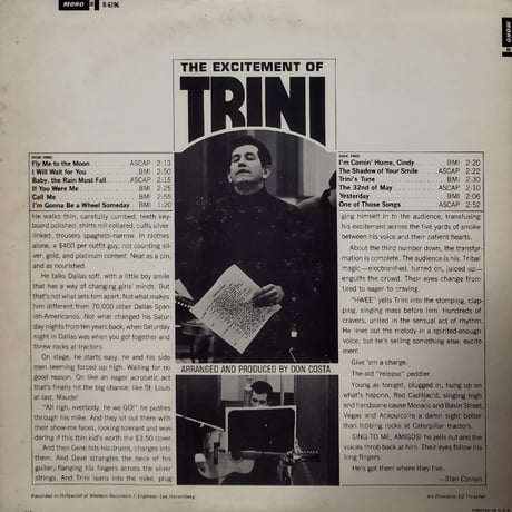 【LP】 Trini Lopez / The Excitement Of Trini