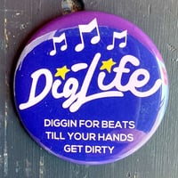 Mera Mera Record Ｏriginal 38mm 缶バッチ / Dig Life