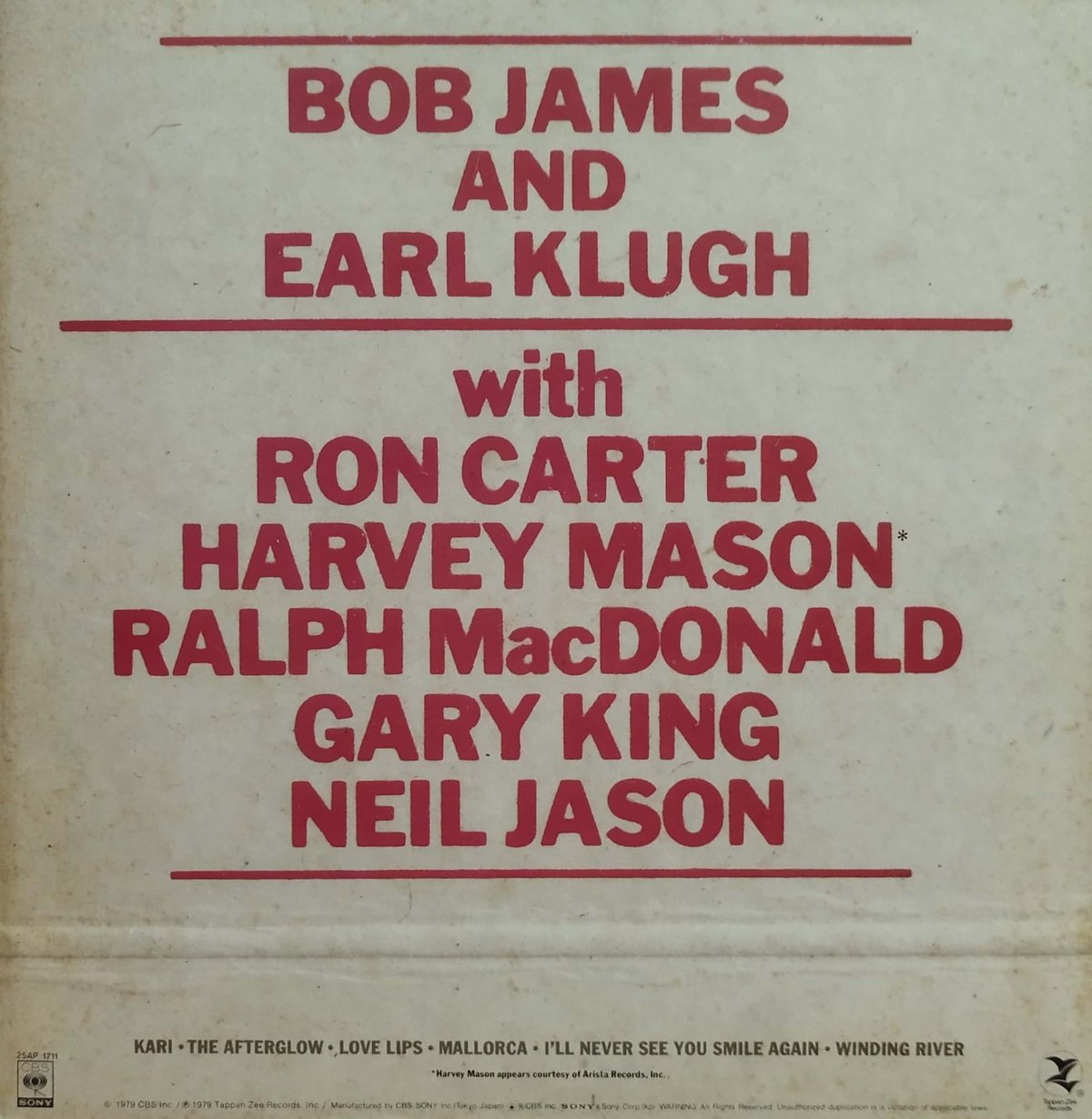 LP】Bob James & Earl Klugh / One On One | MeraM