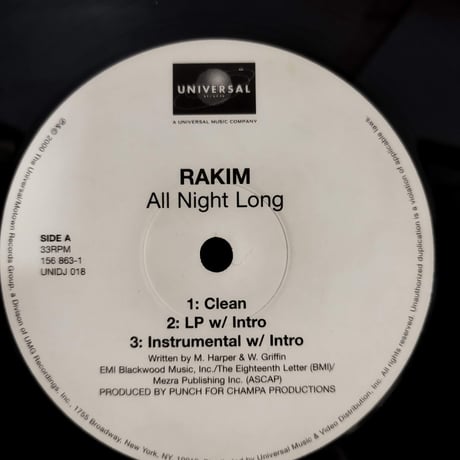 【12】 Rakim / All Night Long