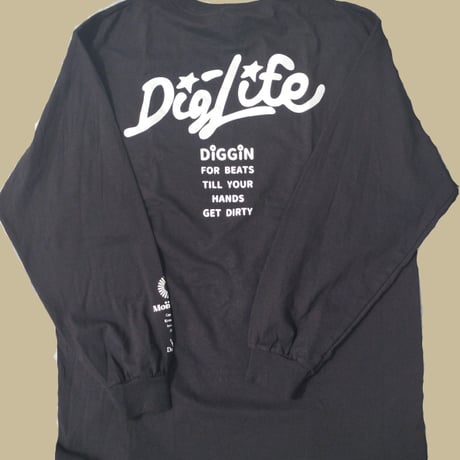 Dig Life　ロンスリーブTシャツ・ブラック