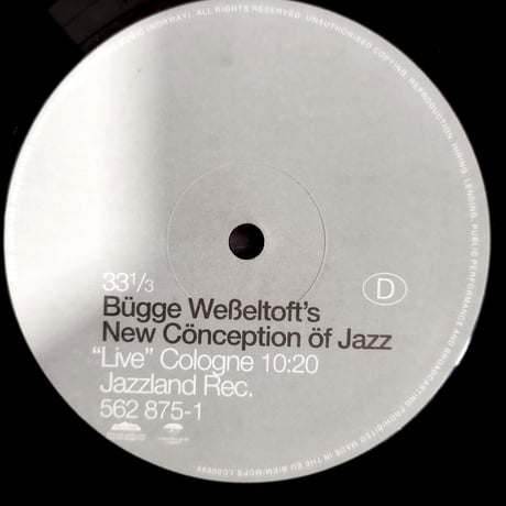 【12】Bugge Wesltofts / New Conception Of Jazz (Live)