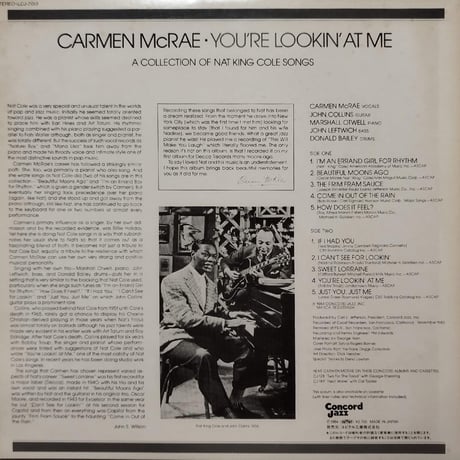 【LP】 Carmen Mcrae / You're Lookin' At Me