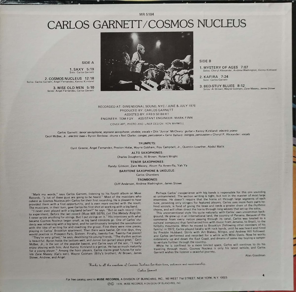 LP】Carlos Garnett / Cosmos Nucleus | MeraMera LP】Carlos Garnett / Cosmos Nucleus | MeraMera