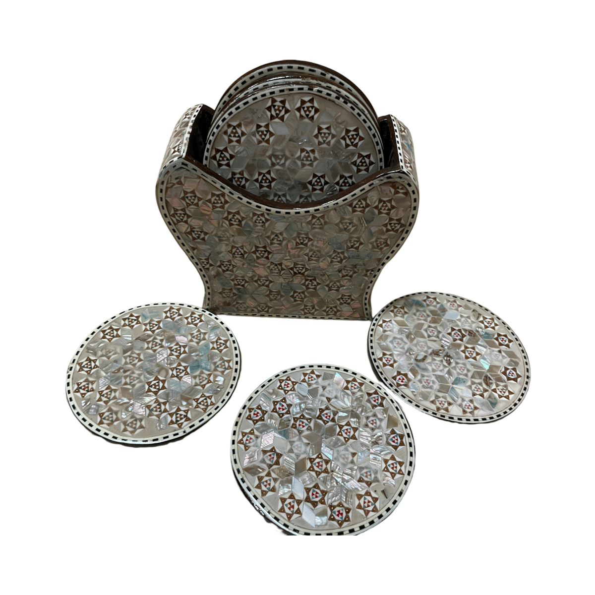 ランチョンマット　コースター　貝細工　3セット　螺鈿 ランチョンマット コースター 貝細工 3セット 螺鈿 【公式通販】