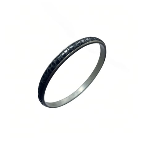 Black Scale Textured Bangle