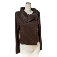 Glossy Brown Sheer Jacket