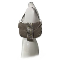 Round Studs Long Flap Bag