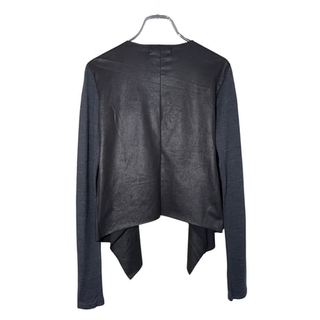 A/X Faux Leather Drape Top