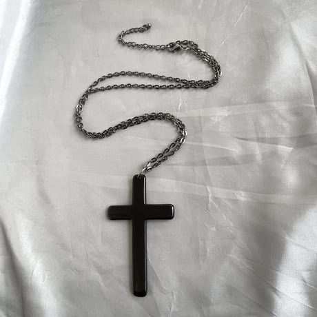 Black Big Cross Necklace