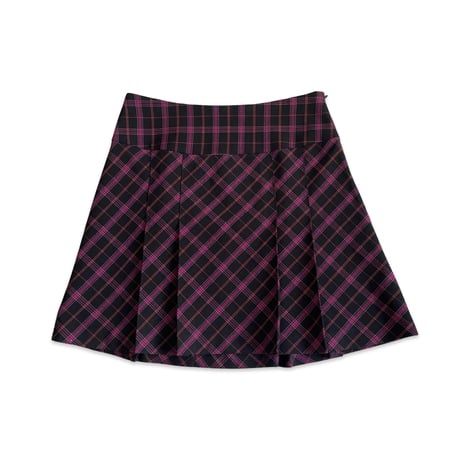 Pink Plaid Skirt