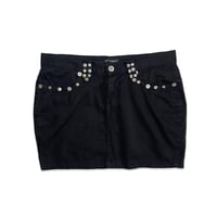 Button Studs Mini Skirt