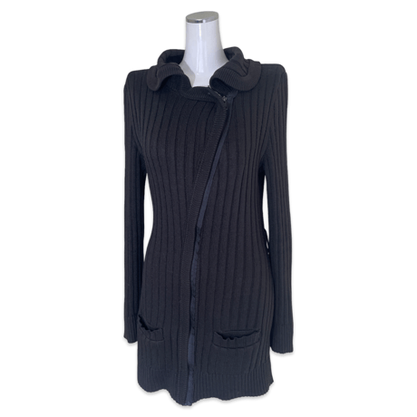 Diagonal Zip-up Knit