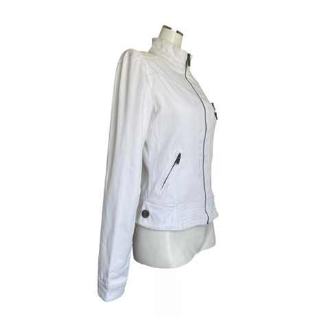 Lace-Up Detail White Jacket