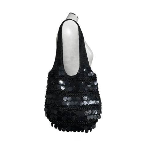 Sequin Knit Shoulder Bag