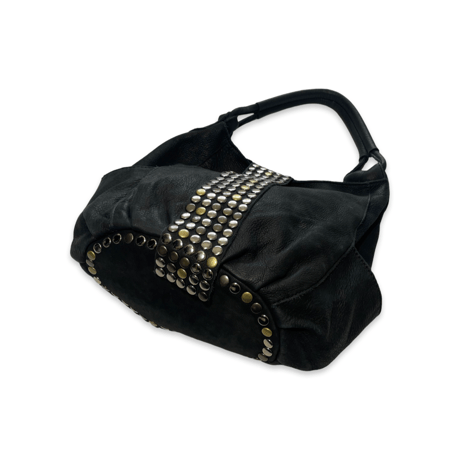 Round Studs Long Flap Bag