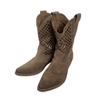 Suede Low Heel Boots