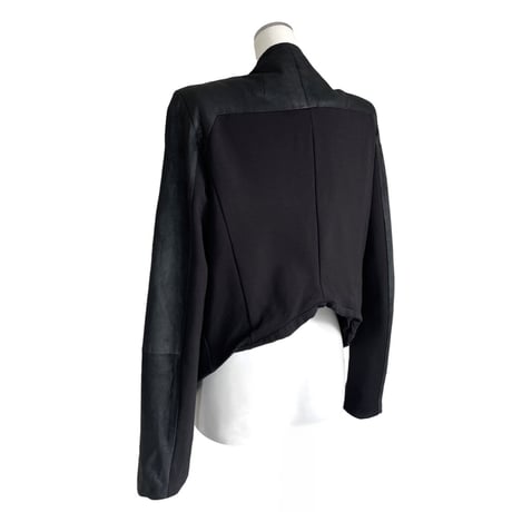 Draped Leather Jacket