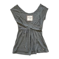 Cross Front Top Gray