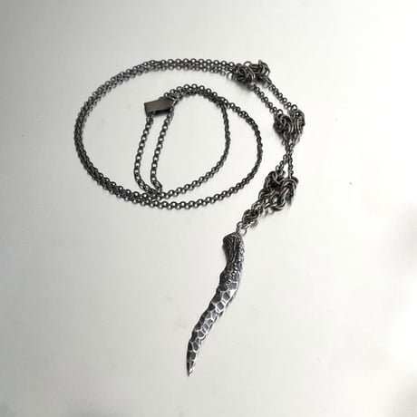 Fang Charm Long Necklace
