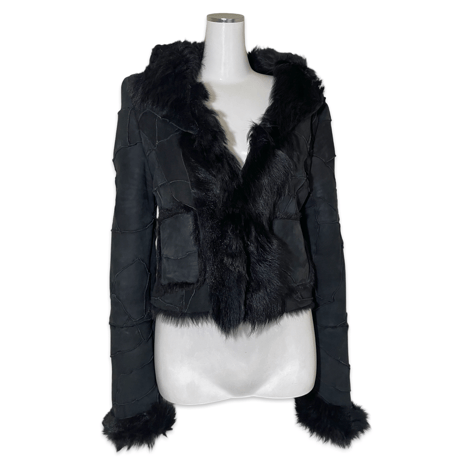 Black Fur Collar Jacket