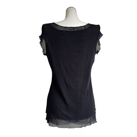Black Sheer Layered Top