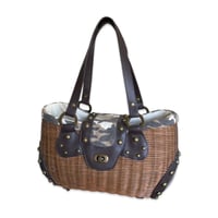 Studs Camouflage Basket Bag